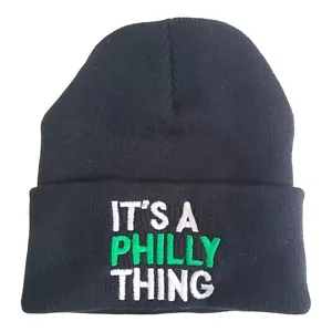 New Black Philadelphia Eagles It's A Philly Thing Beanie Skullie Winter Hat - Picture 1 of 6