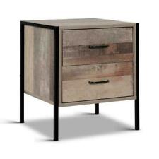 Artiss Bedside Table with Drawers - Black/Oak