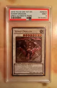 Yu-Gi-Oh 2010 Scrap Dragon PSA 9 MINT DREV-EN043 1st Edition Ultimate Rare! - Picture 1 of 3