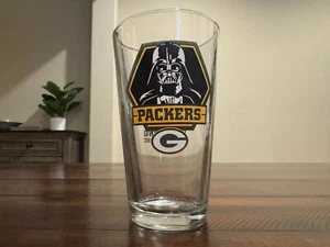 RARE - Green Bay Packers Star Wars Darth Vader Pint Glass - Picture 1 of 6
