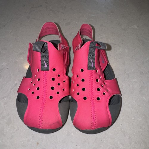 Sandali Nike Water Sunray Protect 2 Ragazze Taglia 8c Hyper Rosa Fucsia Spiaggia Neon