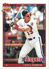 1991 Topps Baseball Lance Parrish California Angels #210