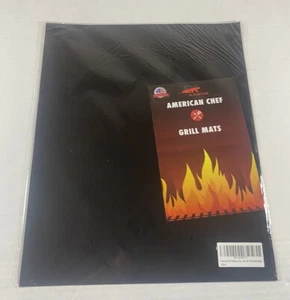 BBQ Grill Mats Non-Stick Oven Liners Cooking Baking Reusable Sheet Pad 2 Pack - Picture 1 of 8