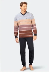Hajo Herren Schlafanzug Pyjama Klima-Komfort  53631 609 Neu V-Ausschnitt - Imagen 1 de 3