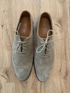 JOHN VARVATOS Men’s Size 10.5 Tan Suede Lace Ups - Picture 1 of 4