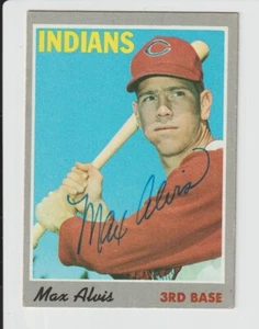 Max Alvis - Signed 1970 Topps Baseball Card #85 - Cleveland Indians - Picture 1 of 1