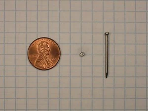 400 DRAHT BRADS #16 x 1" LANG, STAHL, 3/32" KOPFDURCHMESSER, 1/16" SCHAFTDURCHMESSER - Bild 1 von 1