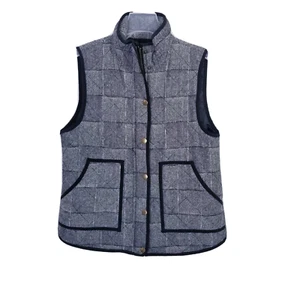 Gilet antipioggia blu donna taglia small nero bianco full zip bottoni a pressione - Foto 1 di 17