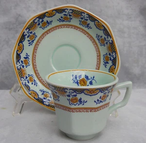 4 ADAMS CALYX WARE SHALIMAR DEMITASSE CUP SAUCER SETS ENGLAND CAPPUCCINO - Picture 1 of 3