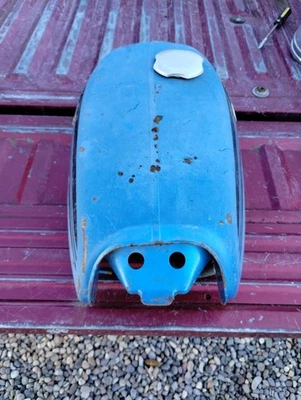 Honda CL175 CL 175 1971 Scrambler tanque de gasolina azul Foto 1 de 4