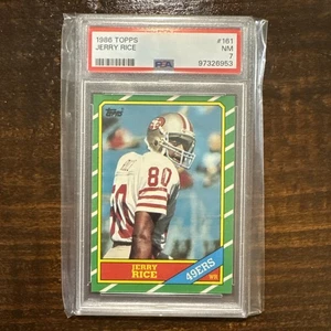 1986 Topps Jerry Rice Rookie #161 PSA 7 Near Mint HOF San Francisco 49ers - Picture 1 of 5