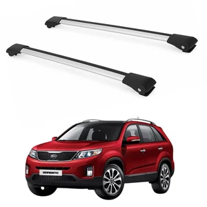 Lockable Roof Rack Cross Bars for Kia Sorento 2009-2014 Silver 2Pcs - Picture 1 of 11