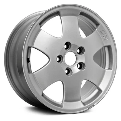 For Volvo V70 01-07 Alloy Factory Wheel 6-Spoke Bright Sparkle Silver 16x7 Alloy - Image 1 of 3