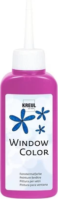 KREUL 42736 - Window Color pink 80 ml, Fenstermalfarbe auf Wasserbasis, mit stru - Bild 1 von 4