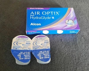 2 Kontaktlinsen Air Optix plus HydraGlyde Multifocal PWR +2.00 ADD +2.00 - NEU! - Bild 1 von 2