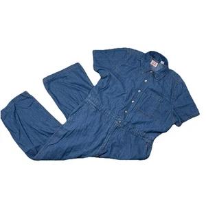 Mono Levis Azul Denim Mujer Plus XXL Pantalones Retro Ropa de Trabajo Mono J1Y - Imagen 1 de 7