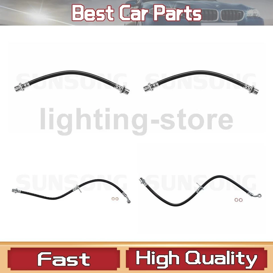 Línea de freno hidráulico de manguera de freno delantero trasero 4 para Honda Civic 2001 Foto 1 de 4