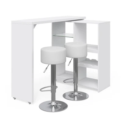 Bartisch-Set Vicco Vega 138 x 39 cm mit 2 Barhockern - Bild 1 von 4