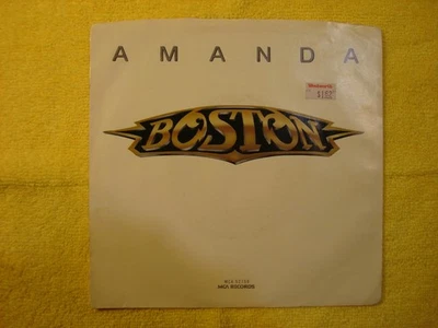 1986 BOSTON "AMANDA" W/ORIG. PIC SLEEVE 45 rpm 7" - Image 1 of 4