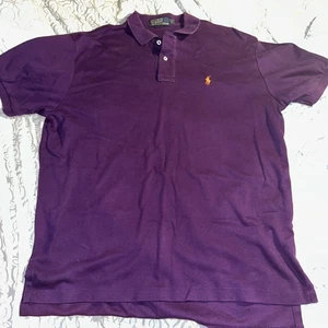 Polo Ralph Lauren Herren Medium Lila 100% Baumwolle Kurzarm Polo - Bild 1 von 4
