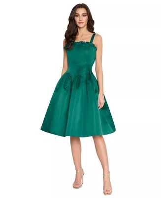 Tahari ASL женщин оборки корсет лиф Fit & Flare платье Jewel размер 16 $229 - Изображение 1 из 4