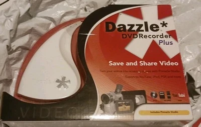 Dazzle DVD 录像机 VCR VHS 摄像机转换 S 视频 RCA USB PC DVD。 全新带盒 — 第 1/4 张图片