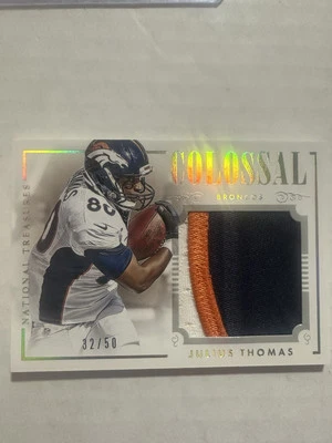 2014 National Treasures Julius Thomas GU Colossal Patch /50 - Image 1 of 2