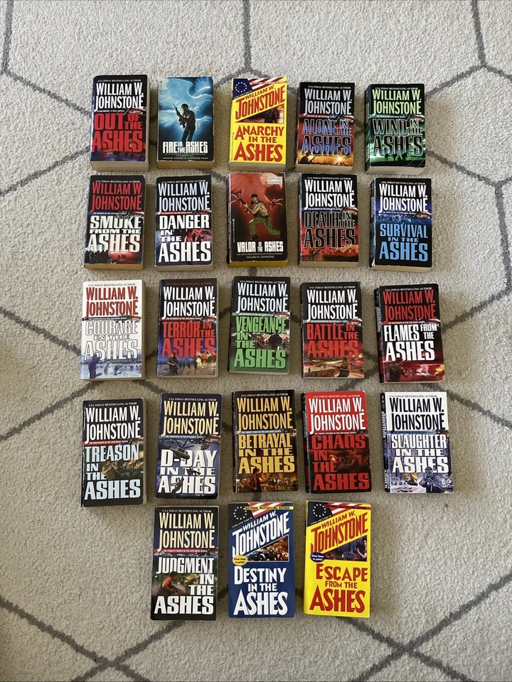 William W. Johnstone Lot 23 ASHES Series 1 2 3🥚5 6 7 8 9🥚11 12🥚14—24 32 34 - Image 1 of 4