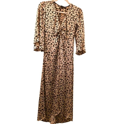 Zara Womens Floral Print Maxi Dress Size XS Cottagecore Boho Special Occasion - Image 1 of 4