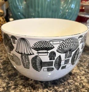 VTG MCM Kaj Franck Finland Finel Arabia Mushrooms Enamel Mixing Bowl 8”x5.5” - Picture 1 of 5