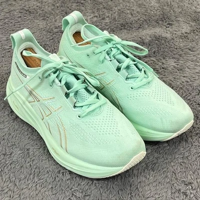 Zapatos Asics Gel Nimbus 26 para mujer talla 9 anchos verde menta para correr 1012B602 Foto 1 de 4