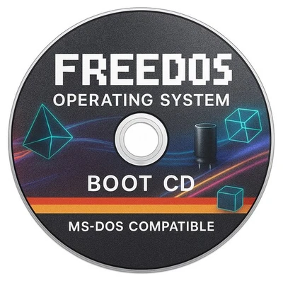 CD de arranque del sistema operativo FreeDOS - Retro compatible con MS-DOS Foto 1 de 3