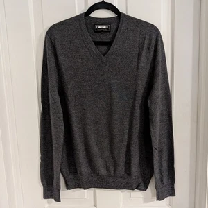 Express Herren V-Neck Sweater MEDIUM Preppy Italian Merino Wool Classic Pulli - Bild 1 von 6