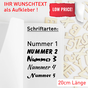 Wunschtext 20cm Aufkleber Name Text Buchstaben Zahlen Schriftzug Sprüche Aktion!