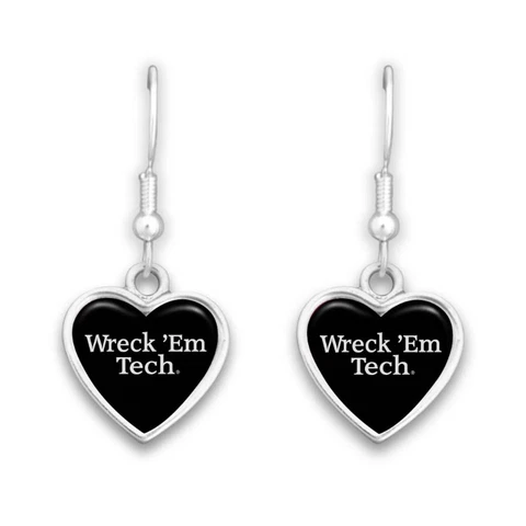 54795 Texas A&MSpirit Heart Slogan Earrings Cover