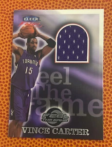 VINCE CARTER 1999-00 FEEL THE GAME JERSEY PATCH RELIC TORONTO RAPTORS - Picture 1 of 2
