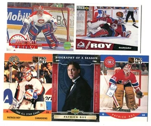Patrick Roy 5 Hockey Trading Card Lot HOF CANADIENS COLORADO AVALANCHE (LOT40) - Picture 1 of 1
