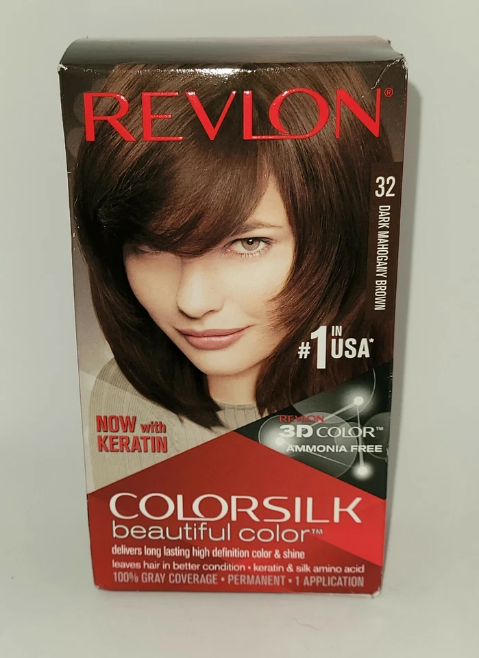 Revlon Colorsilk Hair Color 32 Dark Mahogany Brown 3d