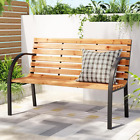 Outdoor Garden Bench Seat, 120cm Length Wooden Benches Relax Lounge Chair Dining