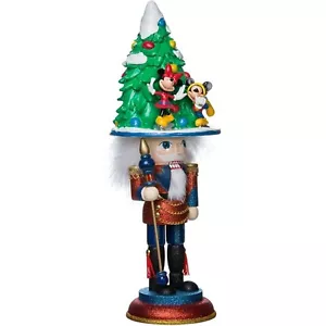 Hollywood Disney Mickey y Minnie Patinaje sobre Hielo Madera Navidad Cascanueces 16 pulgadas - Imagen 1 de 8