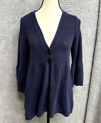 Cárdigan Suéter Izod Mujer Medio Azul Preppy Preparación Estilo Preppy Escuela Niña Foto 1 de 4