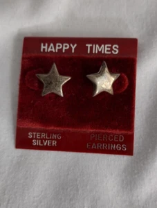Orecchini Trafitti Vintage Happy Times Donna Argento Sterling A Forma di Stella (2) - Foto 1 di 3