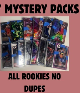 $7 NBA Mystery Card Pack - 14 Cards -ALL Rookies,inserts,parallels RC Top Rc’s ! - Foto 1 di 3