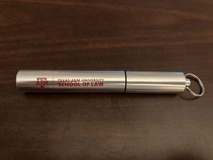 FALTBARER 9" STROHHALM MIT SILIKONMUNDSTÜCK - MARKE TEXAS A&M SCHOOL OF LAW - Bild 1 von 6