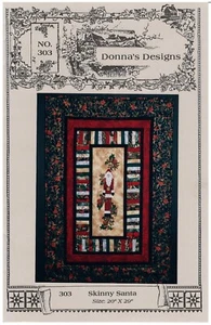 1992 Donna's Designs No. 303 Skinny Santa size 20"x29" quilt pattern uncut - Picture 1 of 3