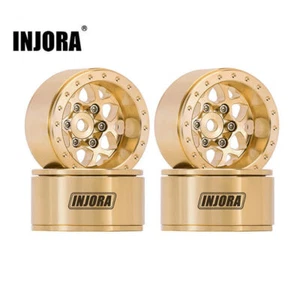 INJORA Brass Beadlock 1.0 Wheels fr 1/24 1/18 TRX4M Ascent18 SCX24 -4.7mm Offset - Bild 1 von 11