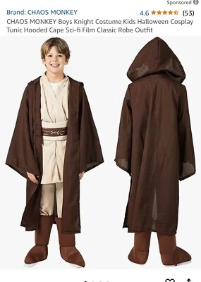 Bata para niños Luke Skywalker Outfit- Marrón- Nueva XL Foto 1 de 2