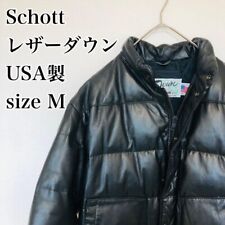 Schott Leather Down Jacket  Size M   Made in USA