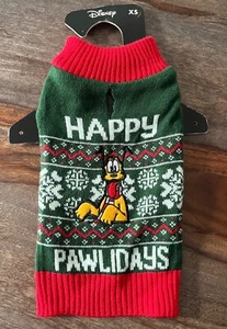 NWT DISNEY HAPPY PAWLIDAYS PLUTO DOG  SWEATER -Size XS - Picture 1 of 5