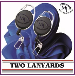 Lanyard Retractable Card Reel Easily Pull Tag Clip ,Retractable x 2 - Picture 1 of 10